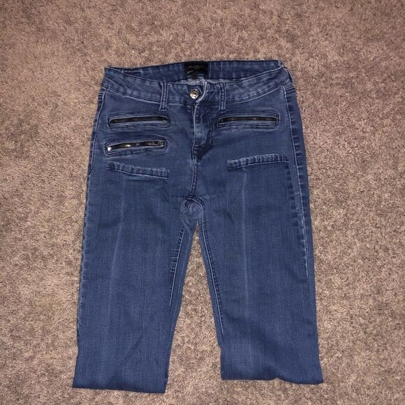 CELEBRITY Pink Distressed Ripped skinny Jeans - Picture 5 of 8